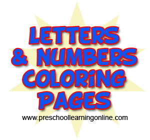Printable Bubble Letter Coloring Pages Number Sheets Preschool Learning Online Lesson Plans Worksheets